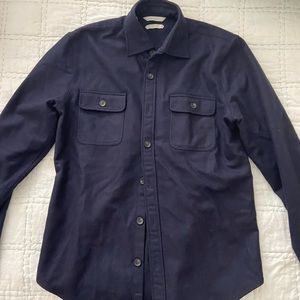 Suitsupply Navy wool over shirt
